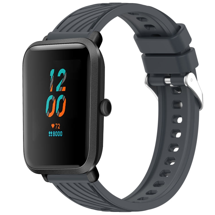 Stripe Texture 20mm Silicone Watch Band, For Amazfit GTS 2, For Amazfit Bip 1S