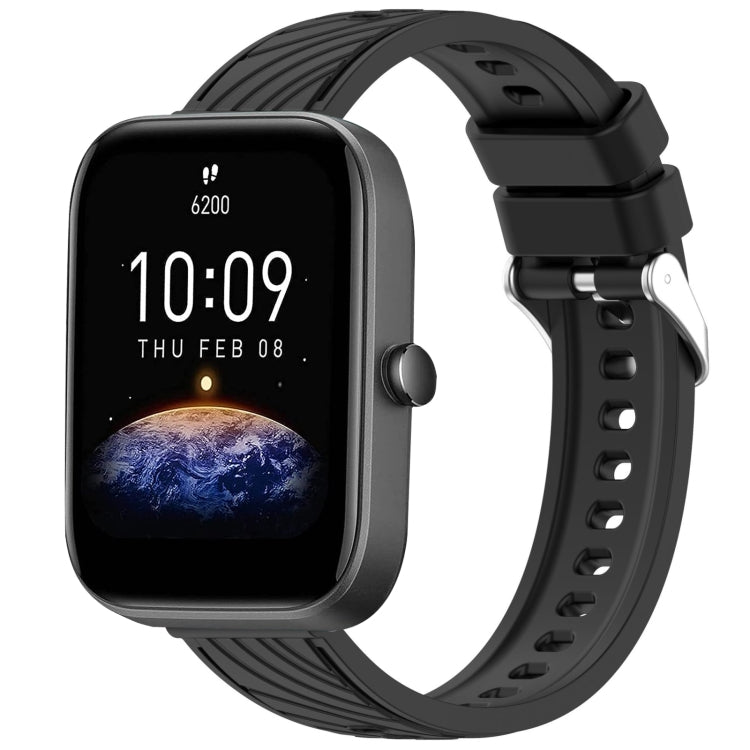 Stripe Texture 20mm Silicone Watch Band, For Amazfit Bip3 Pro, For Amazfit Active