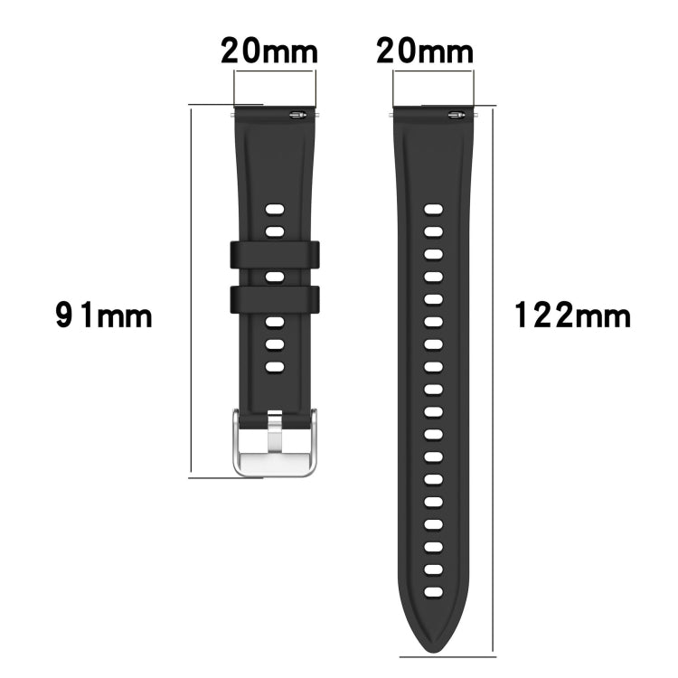 Stripe Texture 20mm Silicone Watch Band, For Amazfit GTS 3, For Amazfit GTS 2 Mini