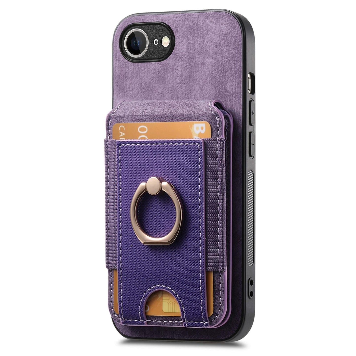 For iPhone 16e Retro Splitable Magnetic Stand Card Bag Leather Phone Case(Purple)
