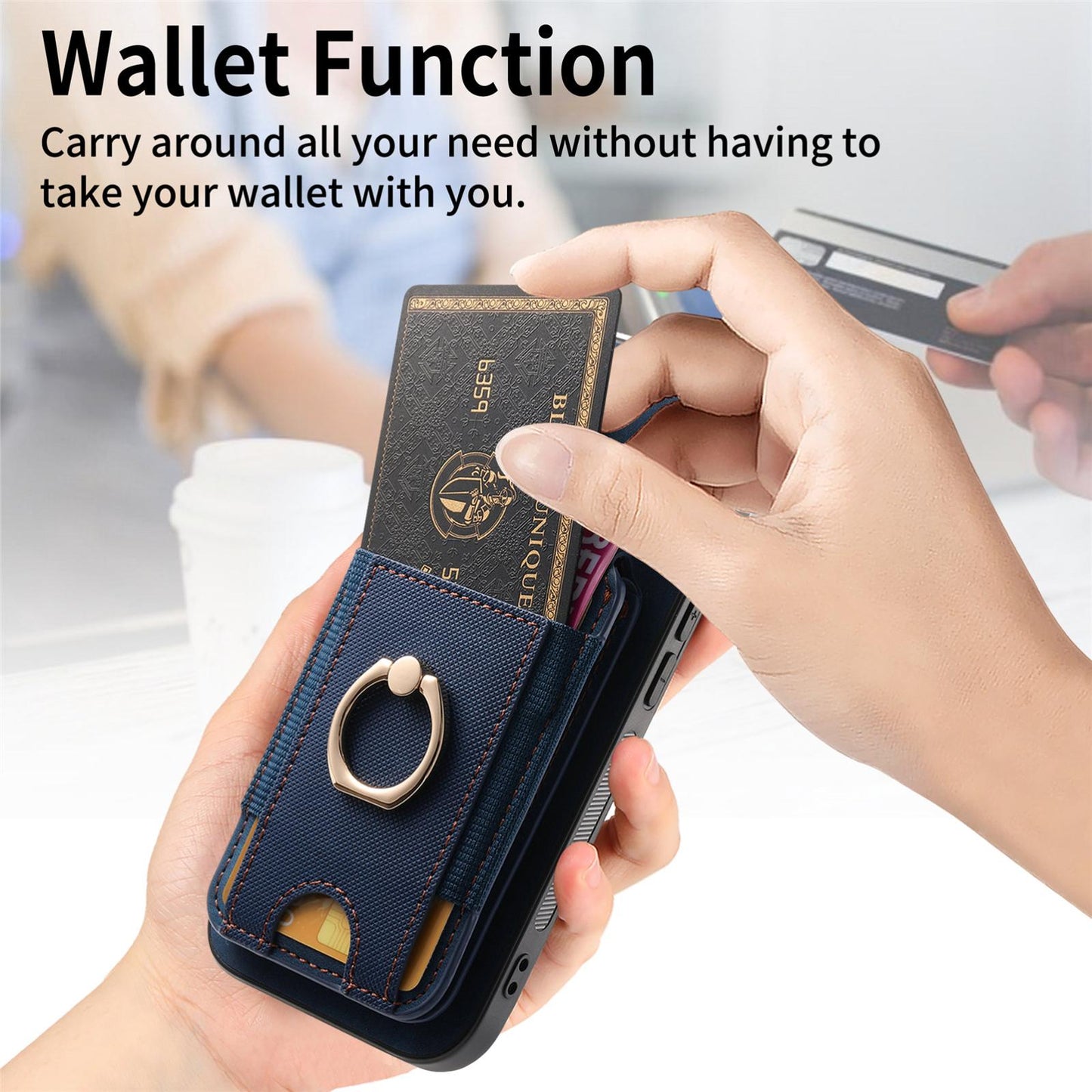 For iPhone 16e Retro Splitable Magnetic Stand Card Bag Leather Phone Case(Blue)