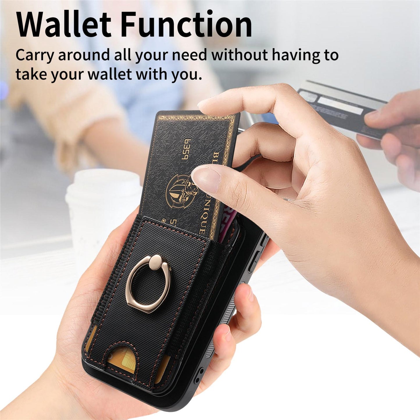 For iPhone 16e Retro Splitable Magnetic Stand Card Bag Leather Phone Case(Black)