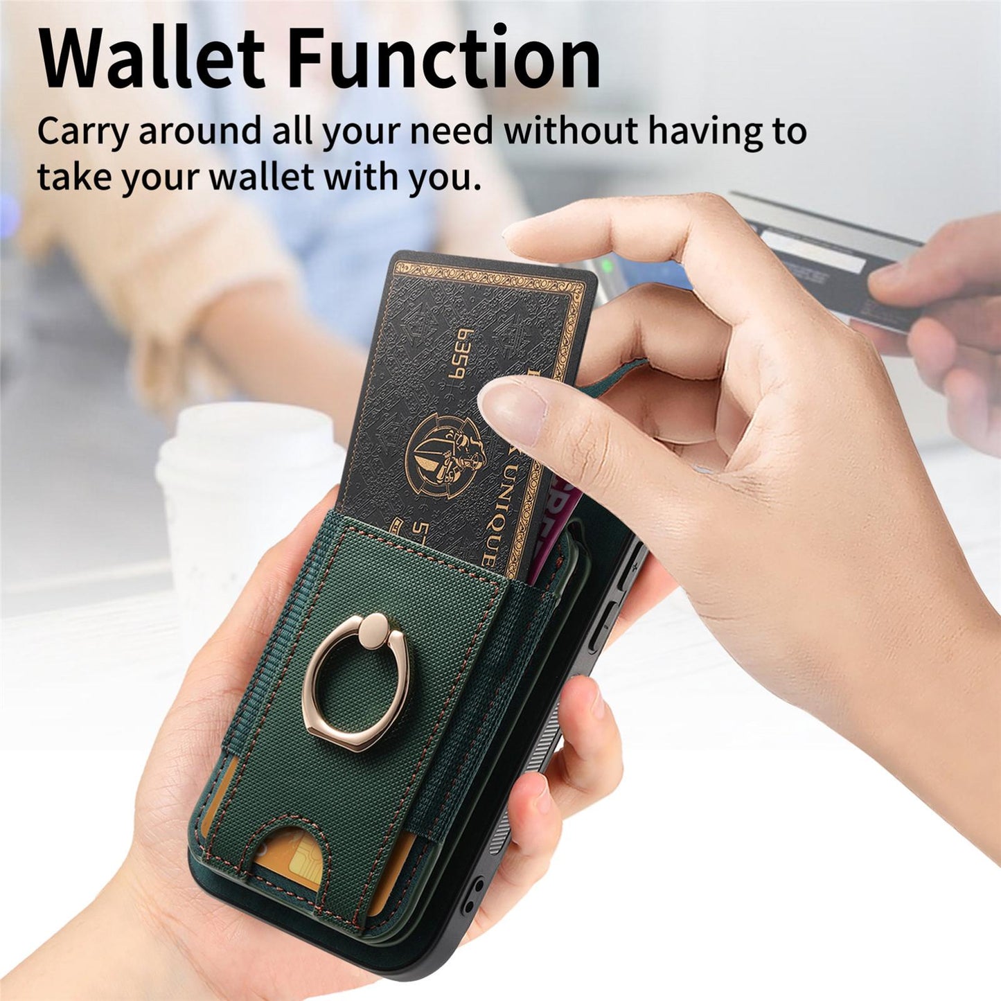 For iPhone 16e Retro Splitable Magnetic Stand Card Bag Leather Phone Case(Green)