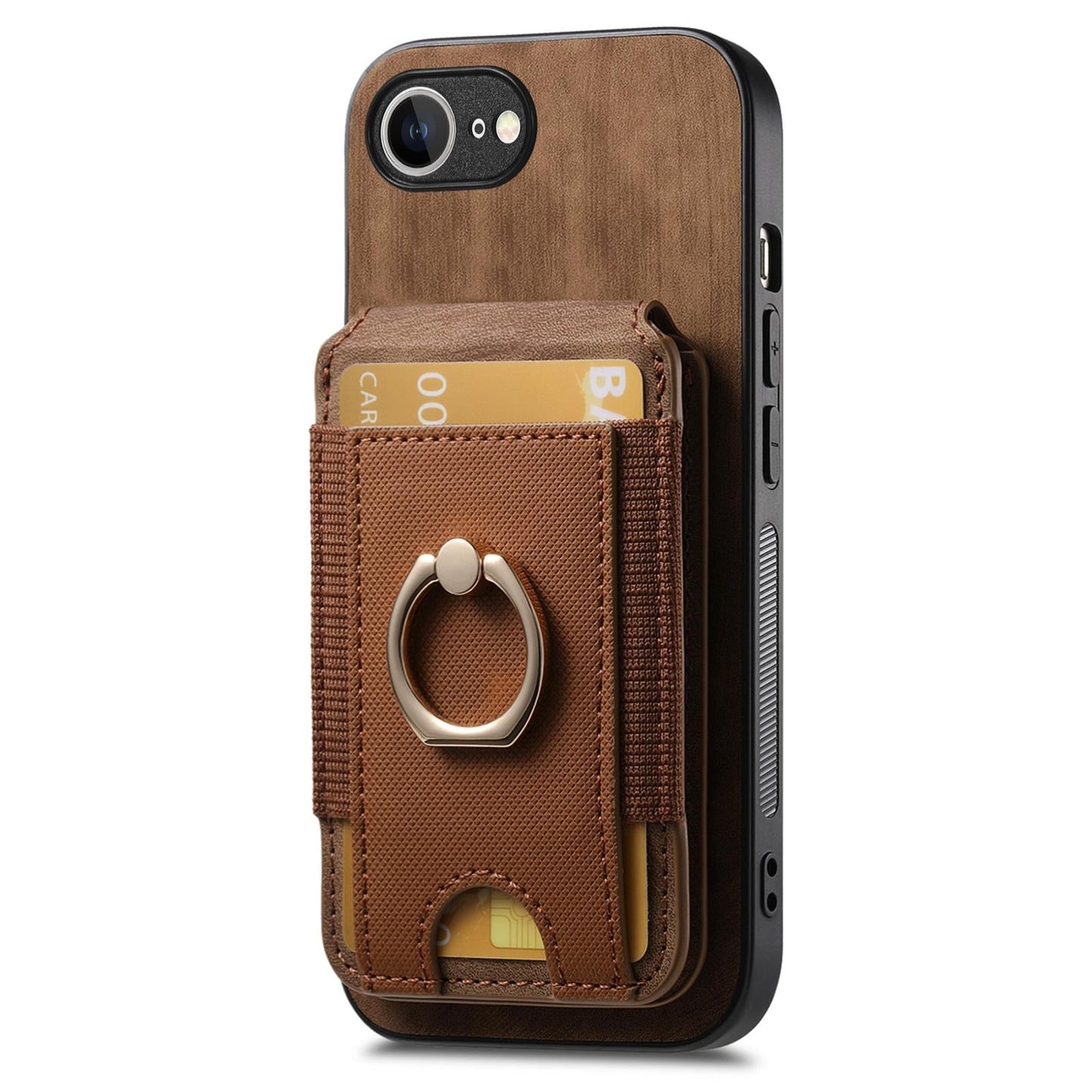 For iPhone 16e Retro Splitable Magnetic Stand Card Bag Leather Phone Case(Brown)