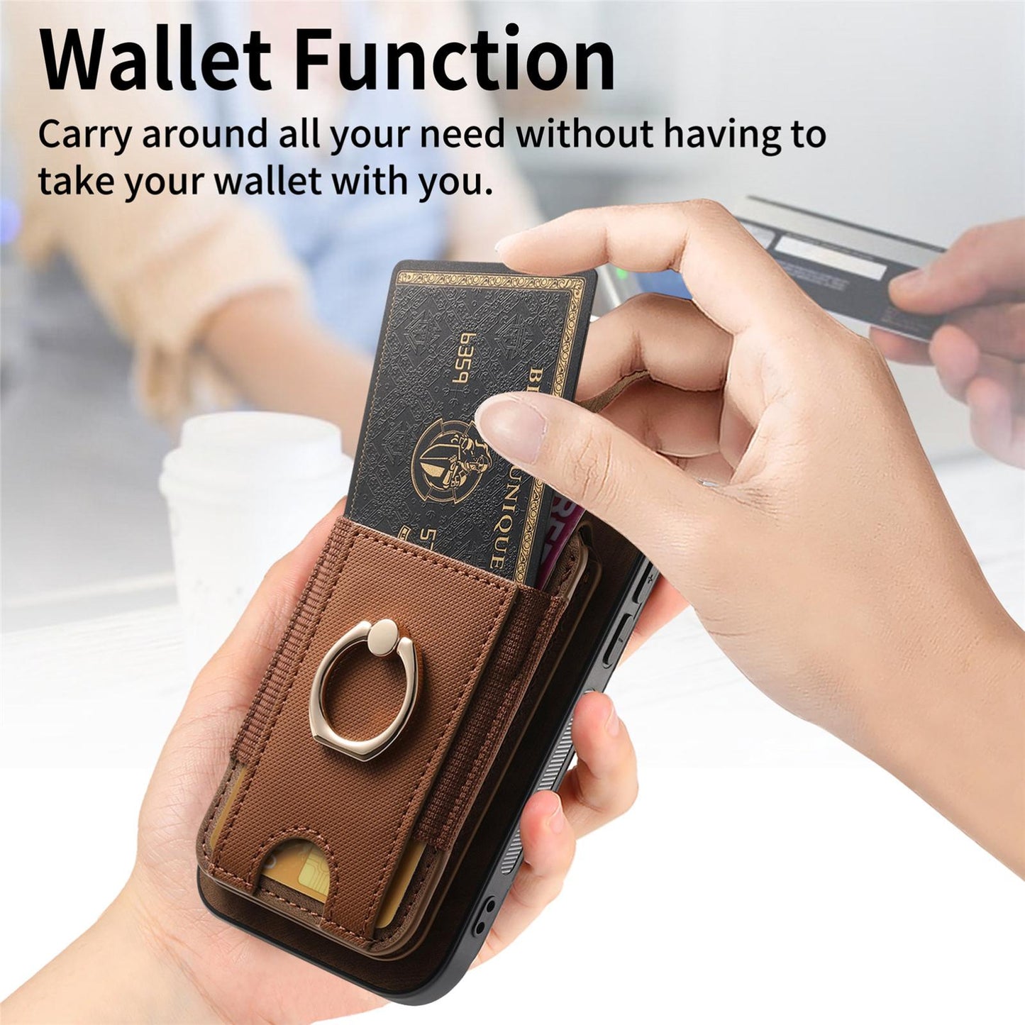 For iPhone 16e Retro Splitable Magnetic Stand Card Bag Leather Phone Case(Brown)