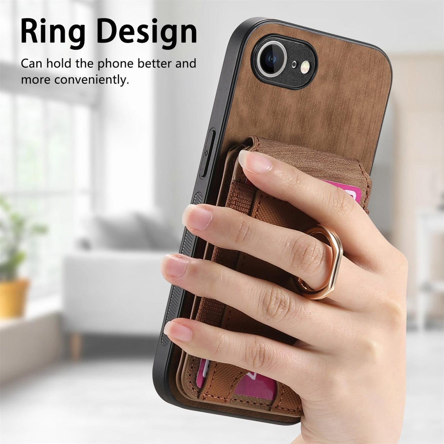For iPhone 16e Retro Splitable Magnetic Stand Card Bag Leather Phone Case(Brown)