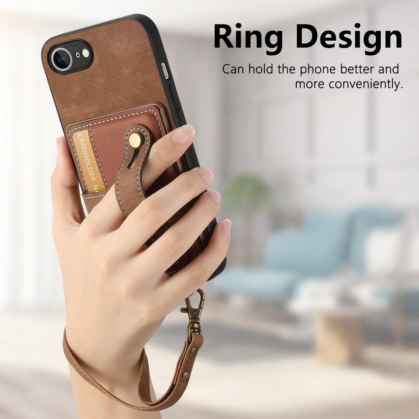 For iPhone 16e Retro Cross Wristband Wallet Leather Back Phone Case(Brown)