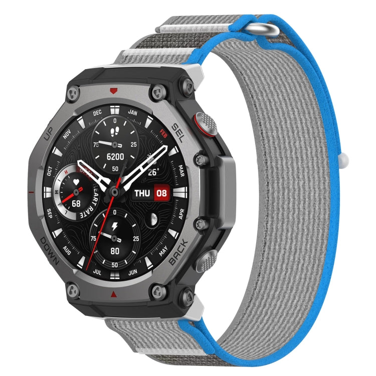 For Amazfit T-Rex 3 Two Tone Nylon Hook and Loop Fastener Watch Band