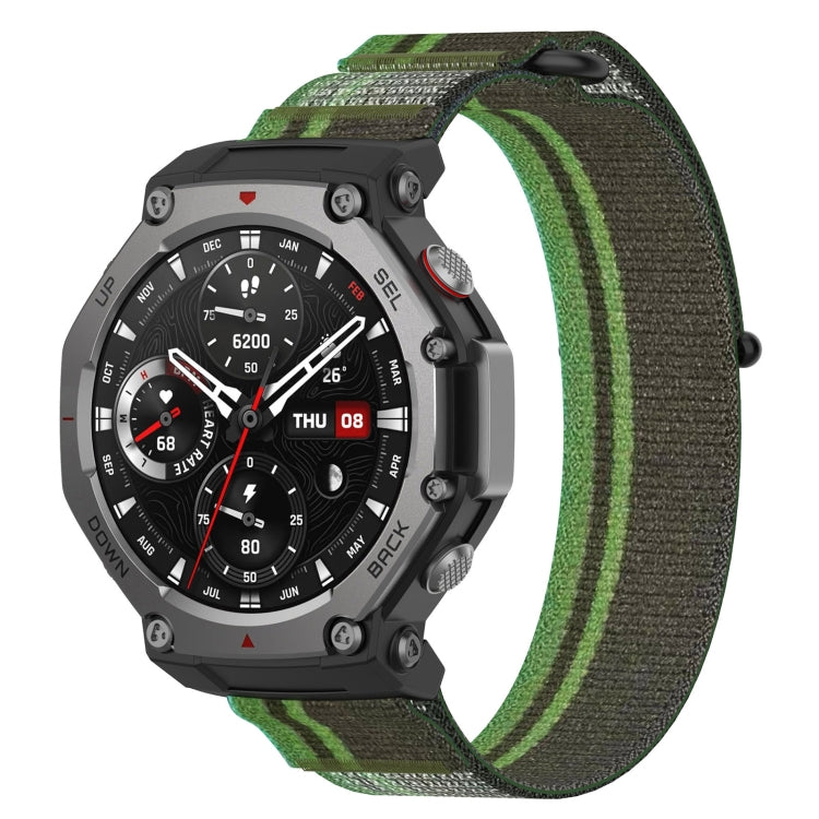 For Amazfit T-Rex 3 Two Tone Nylon Hook and Loop Fastener Watch Band