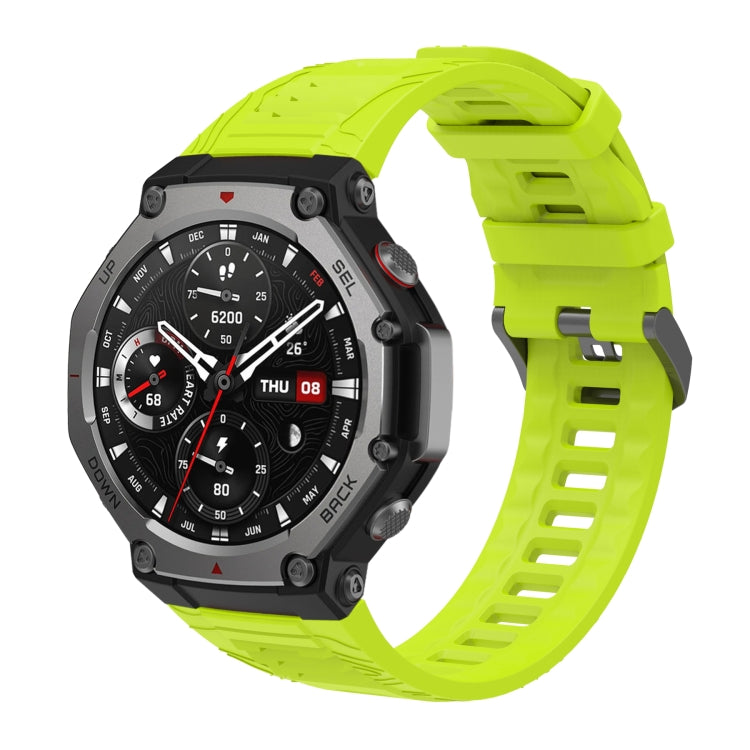 Solid Color Needle Buckle Silicone Watch Band, For Amazfit T-Rex 3