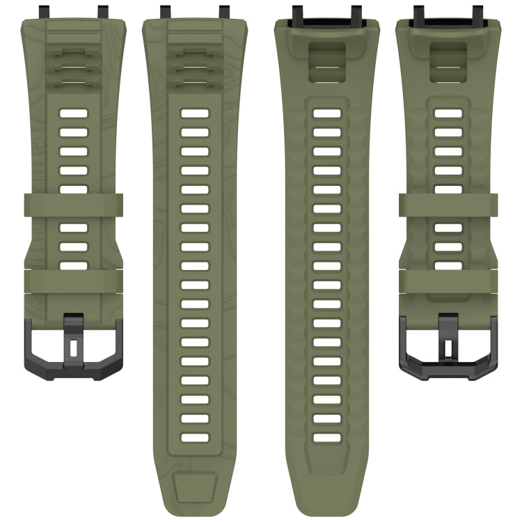 Solid Color Needle Buckle Silicone Watch Band, For Amazfit T-Rex 3