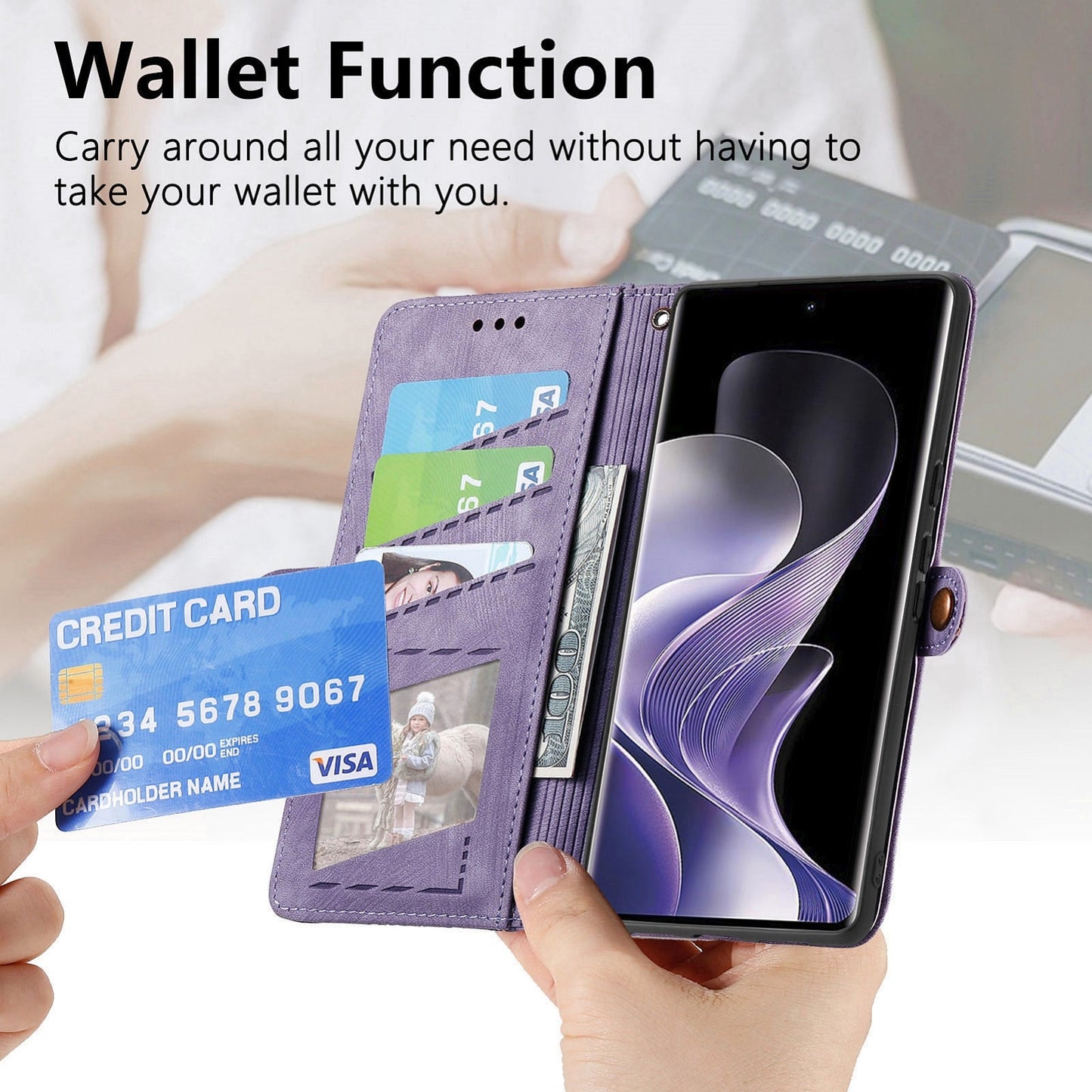 For Xiaomi 15 Geometric Zipper Wallet Side Buckle Leather Phone Case(Red)
