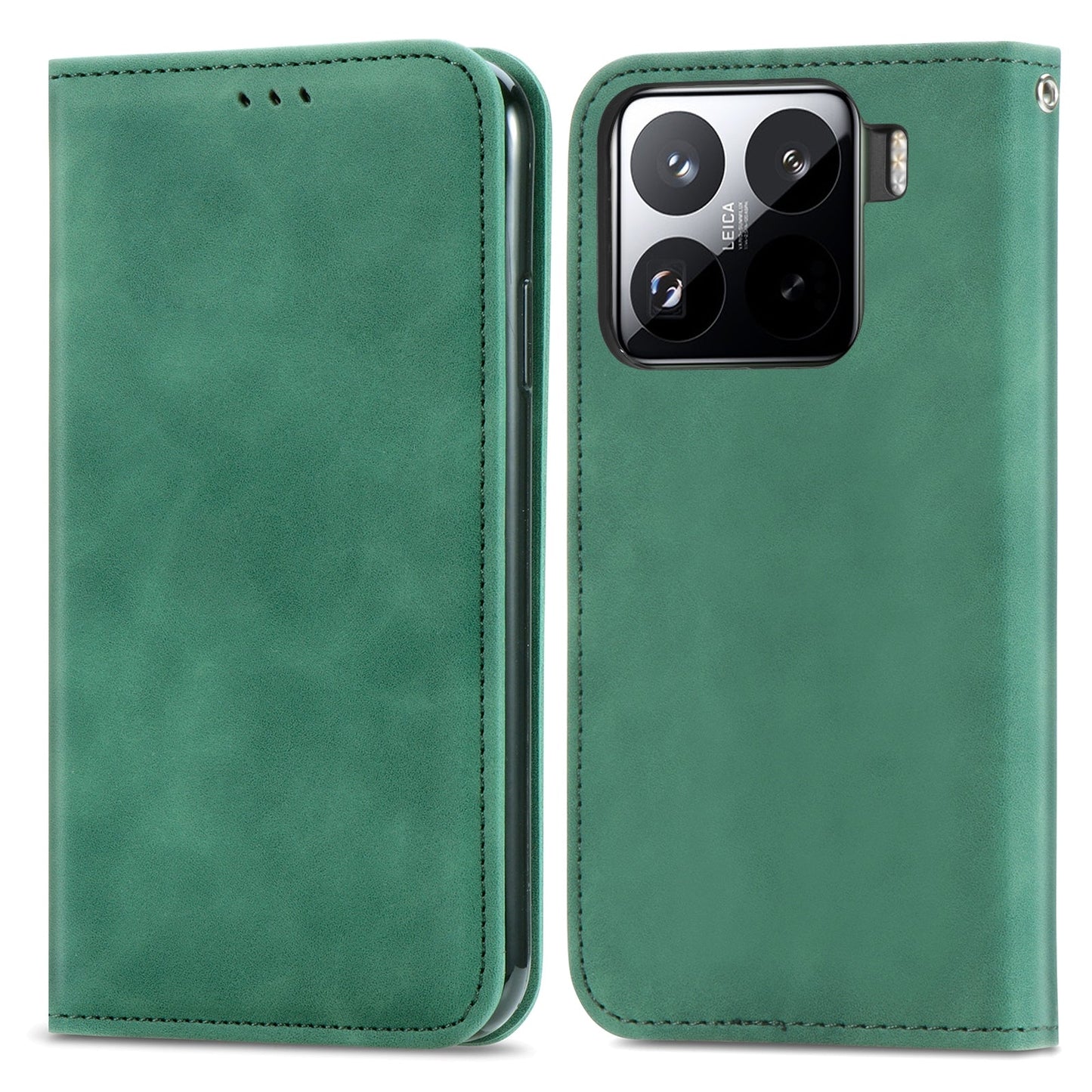 For Xiaomi 15 Pro Retro Skin Feel Magnetic Flip Leather Phone Case(Green)