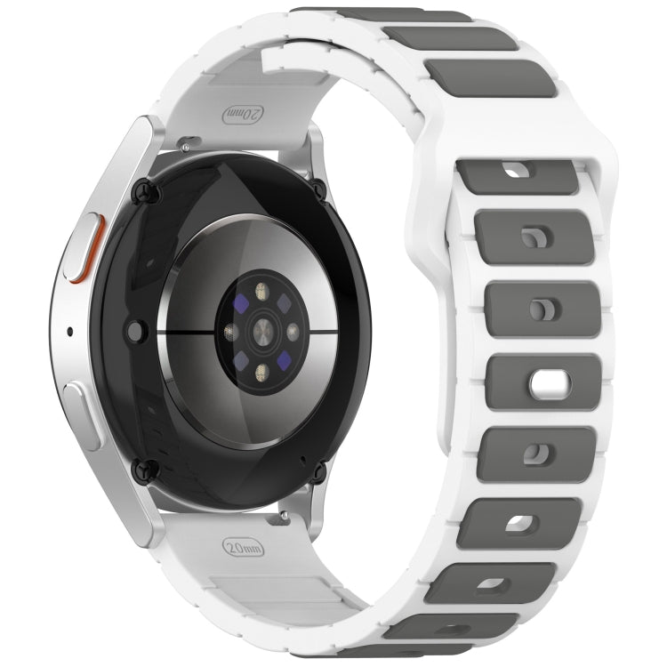 Flat Head Dual Color 22mm Quick Release Silicone Watch Band, For Amazfit Bip 5 / GTR 4 / GTR 3