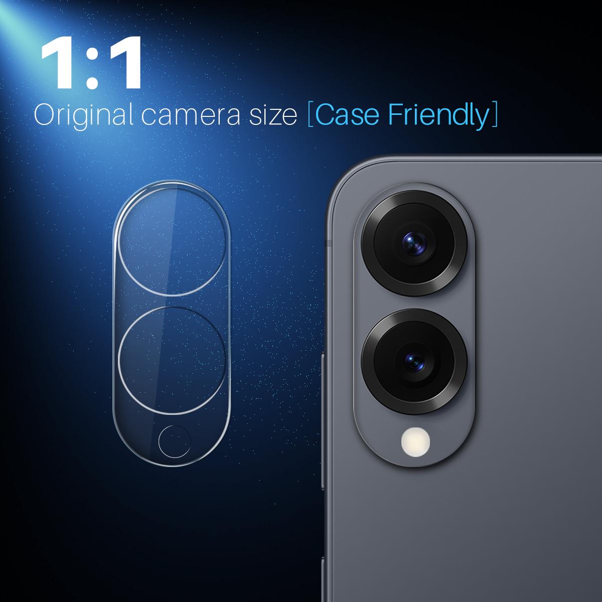 For Samsung Galaxy S25 Edge 5G NORTHJO Camera Lens Protector 3D HD Tempered Glass Film(Clear)