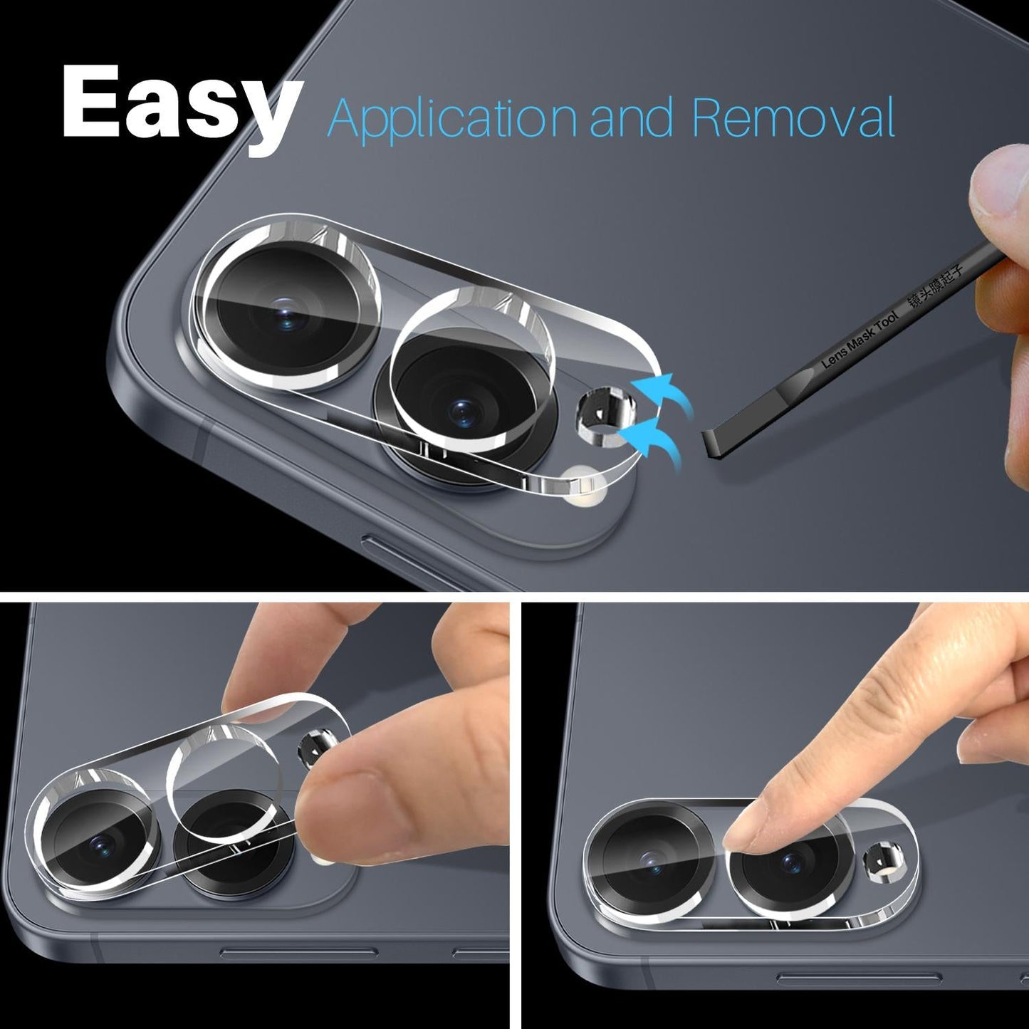 For Samsung Galaxy S25 Edge 5G NORTHJO Camera Lens Protector 3D HD Tempered Glass Film(Clear)