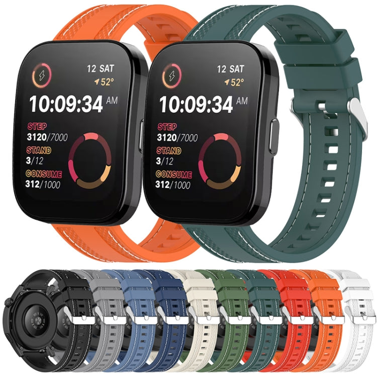 Quick Release Two Side Stitching Silicone Watch Band, For Amazfit Bip 5 / GTR 4 / GTR 3