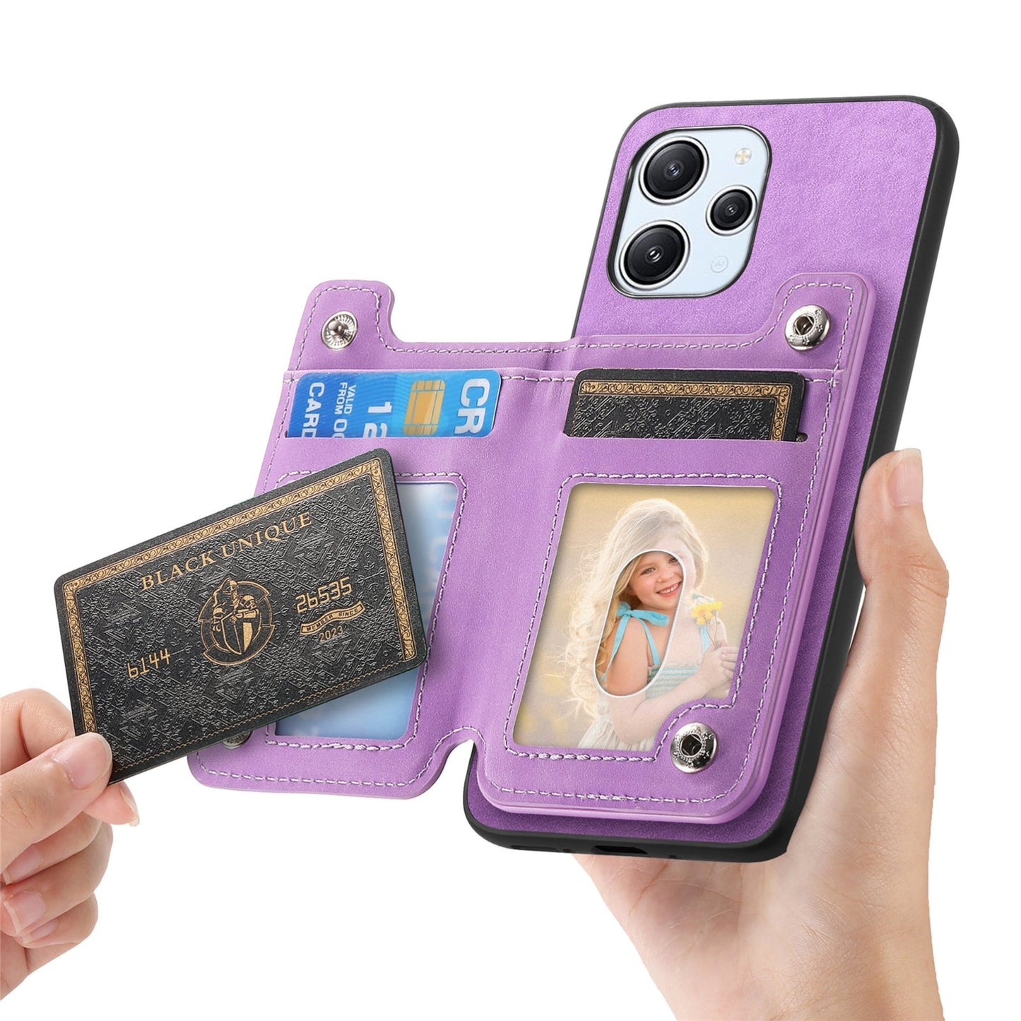 For Xiaomi 15 Retro MagSafe Zipper Wallet Card Bag Back Phone Case(Purple)