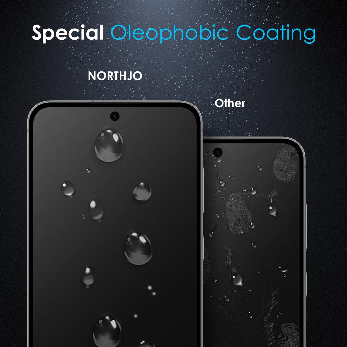 For Samsung Galaxy S25 Edge 5G NORTHJO A++ Screen Full Glue Silk Printing Tempered Glass Film, Support Fingerprint Unlock