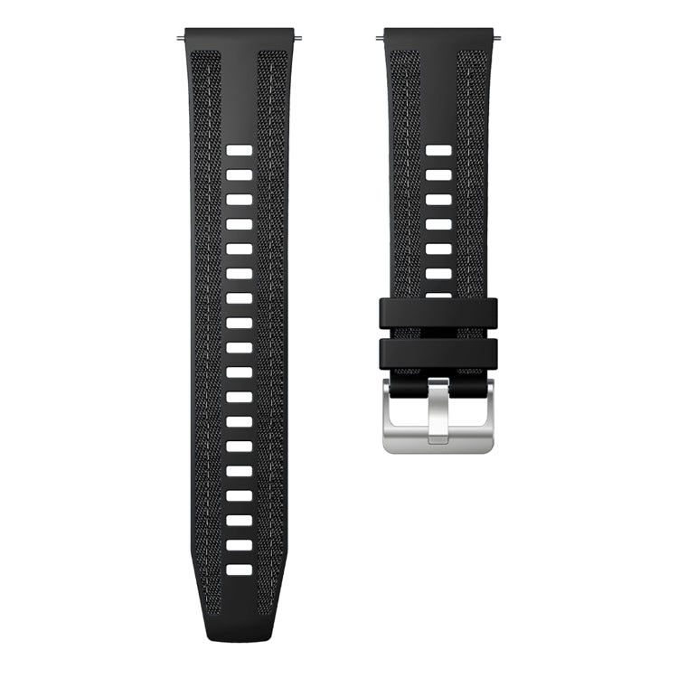 Push Connector 22mm Hybrid Nylon Silicone Watch Band, For Amazfit Bip 5 / GTR 4