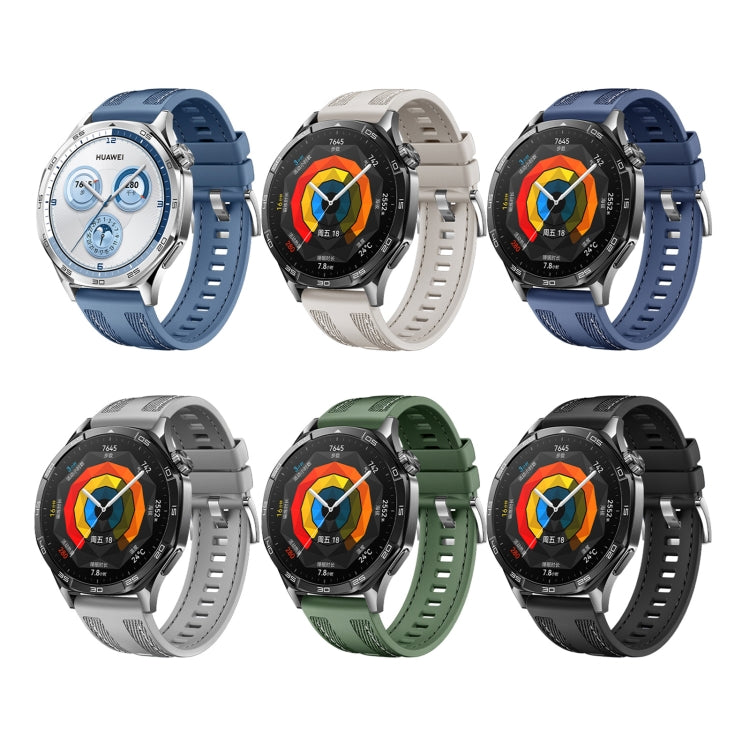 Push Connector 22mm Hybrid Nylon Silicone Watch Band, For Amazfit Bip 5 / GTR 4