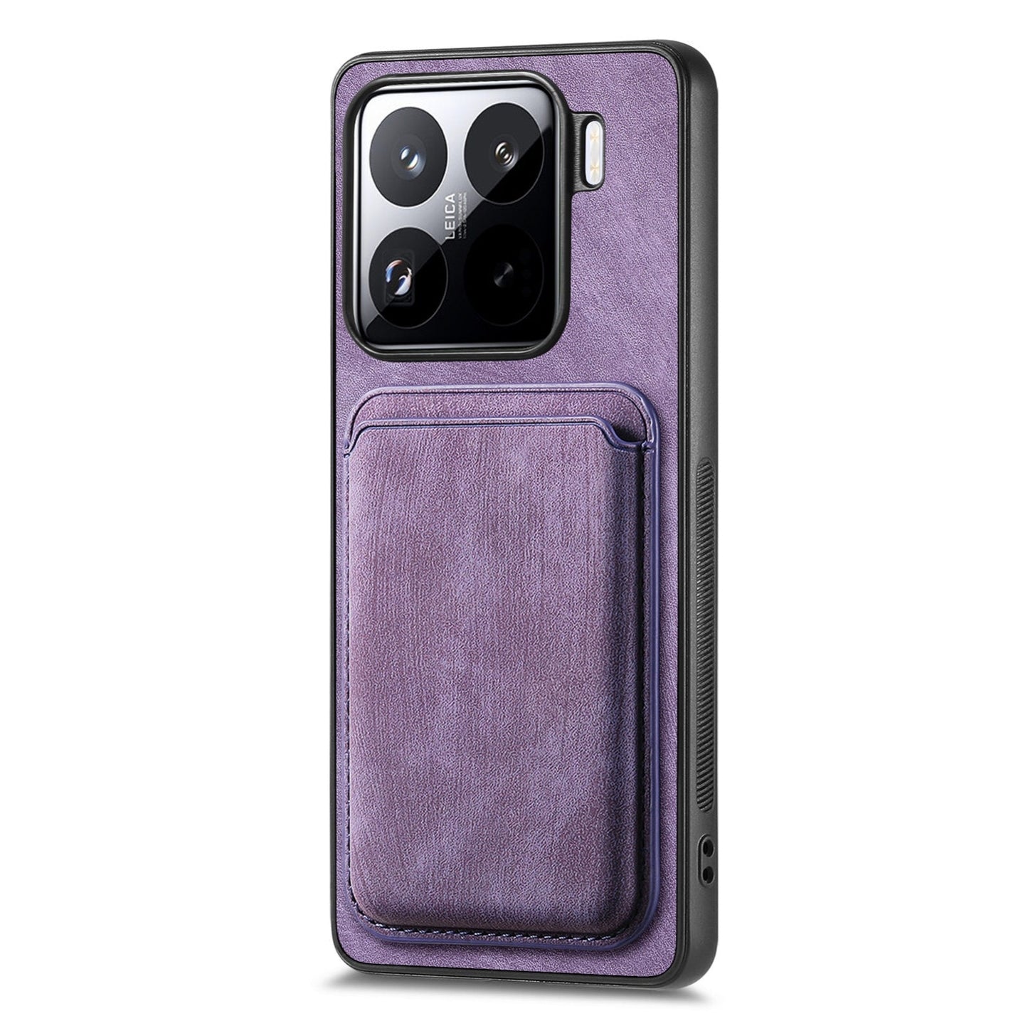 For Xiaomi 15 Pro Retro Leather Card Bag Magnetic Phone Case(Purple)