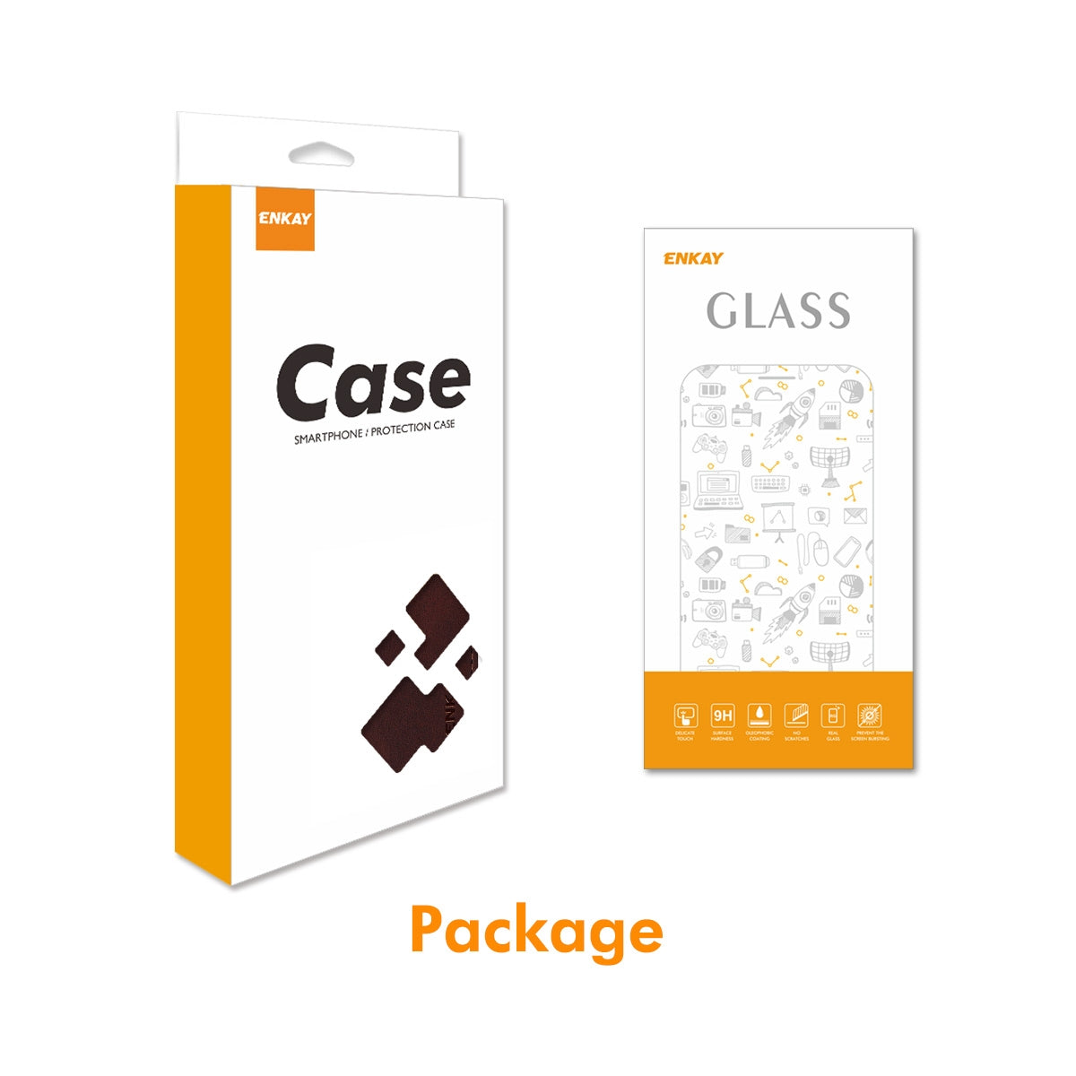 For iPhone 16e ENKAY Card Wallet Calf Texture Leather Phone Case with Screen Film(Brown)