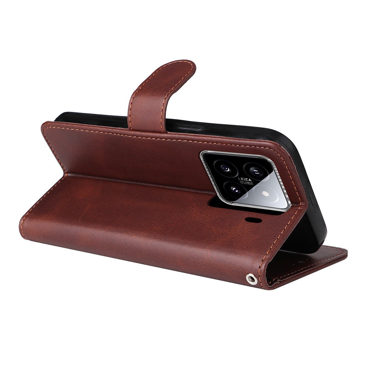 For Xiaomi 15 ENKAY Card Wallet Calf Texture Leather Phone Case with Screen Film(Brown)