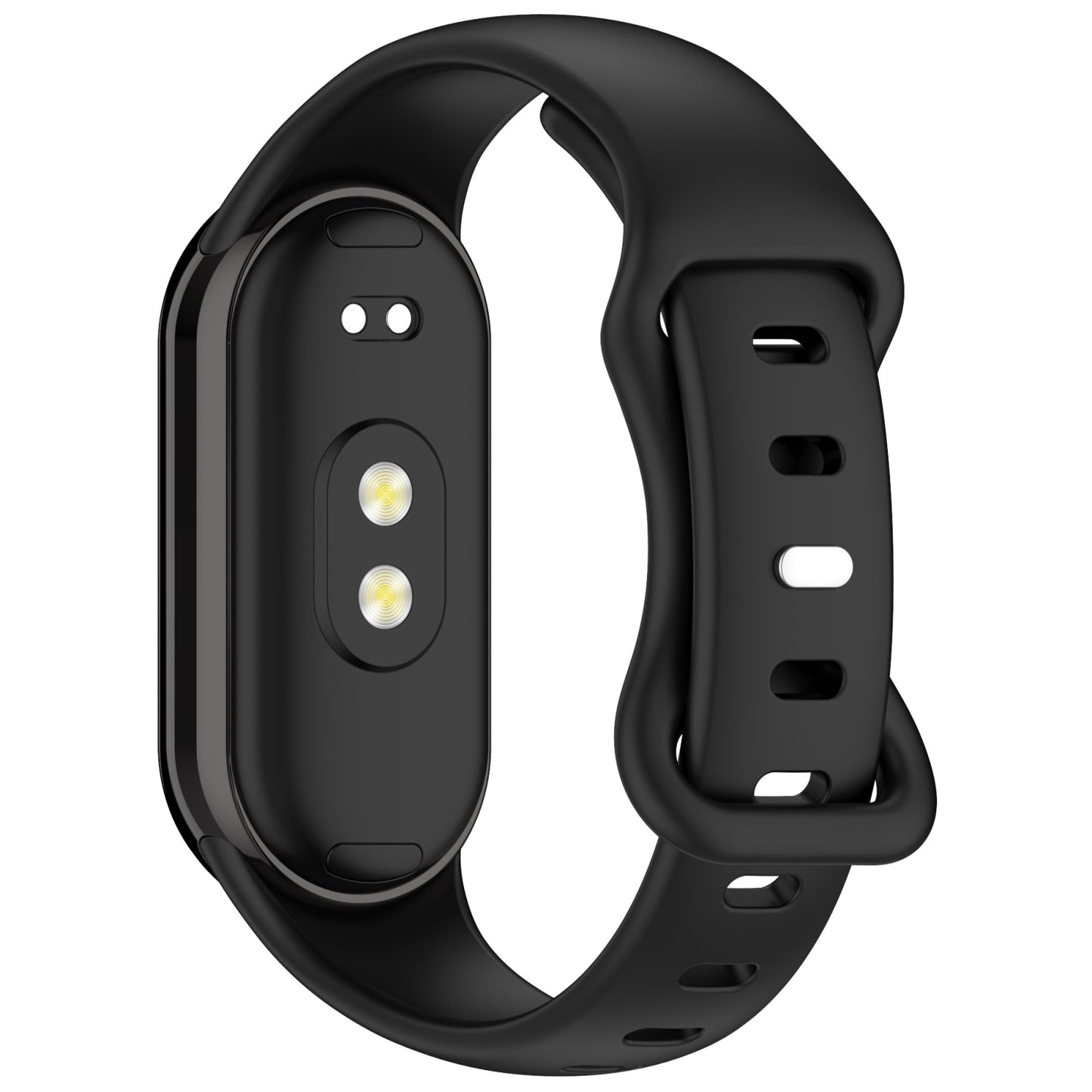 For Xiaomi Smart Band 10 / 9 / 8 Splayed Tail Reverse Buckle Silicone Watch Band(Black)
