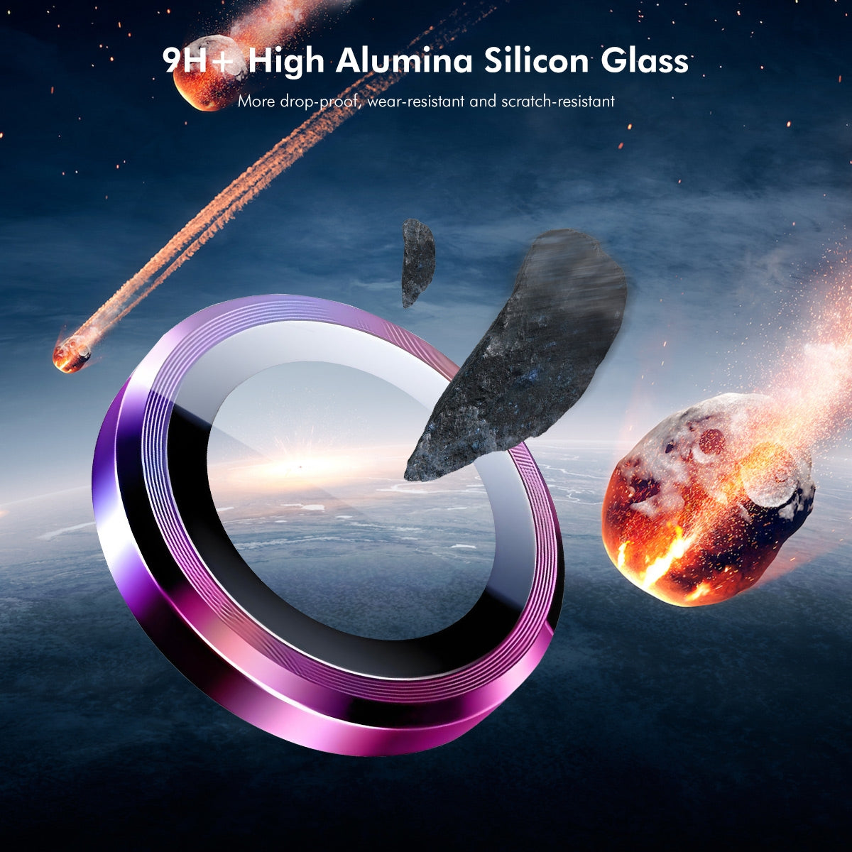 For iPhone 16e ENKAY 9H Rear Lens Aluminium Alloy Tempered Glass Film(Pink)