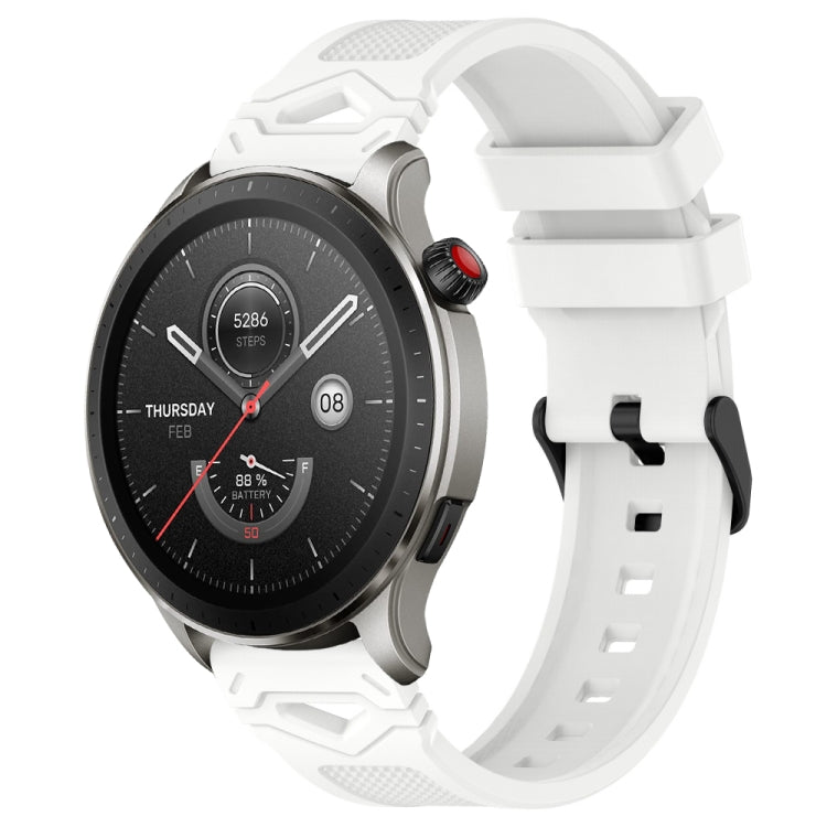 Dotted Black Buckle Silicone Watch Band, For Amazfit Watch 22mm