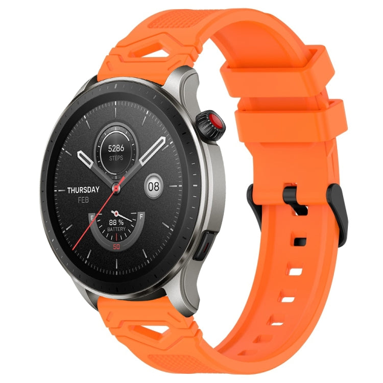 Dotted Black Buckle Silicone Watch Band, For Amazfit Watch 22mm