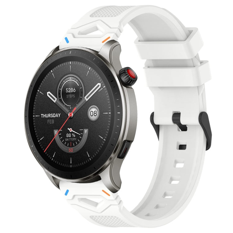 Dotted Black Buckle Silicone Watch Band, For Amazfit Watch 22mm