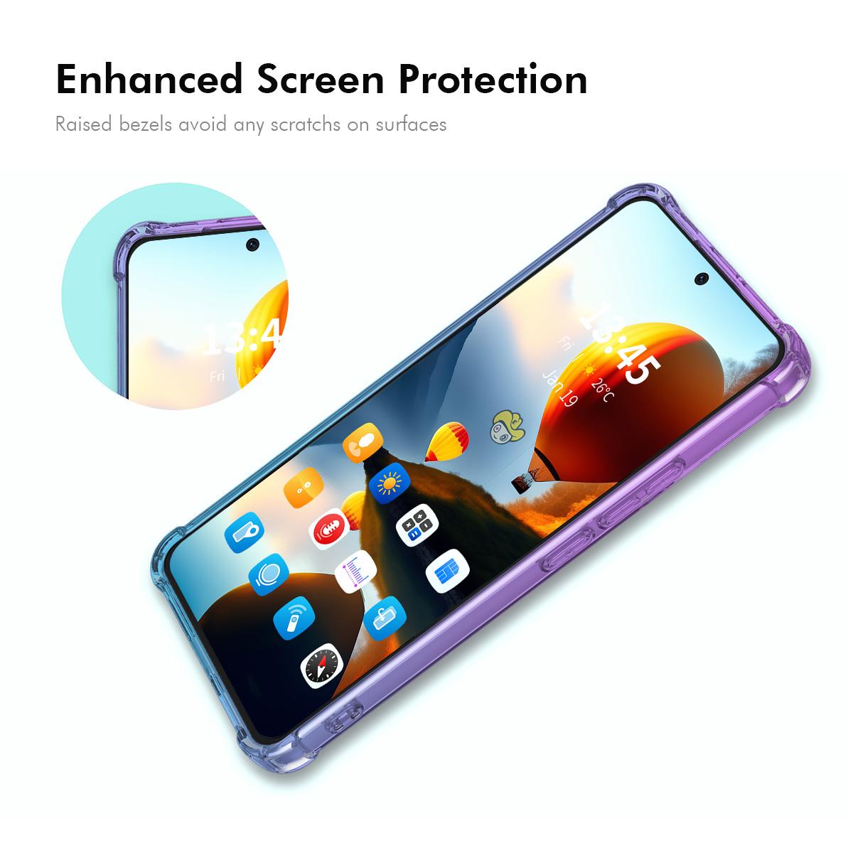 For Samsung Galaxy S25 Edge 5G ENKAY Hat-Prince Gradient Airbag TPU Phone Case(Purple Gold)