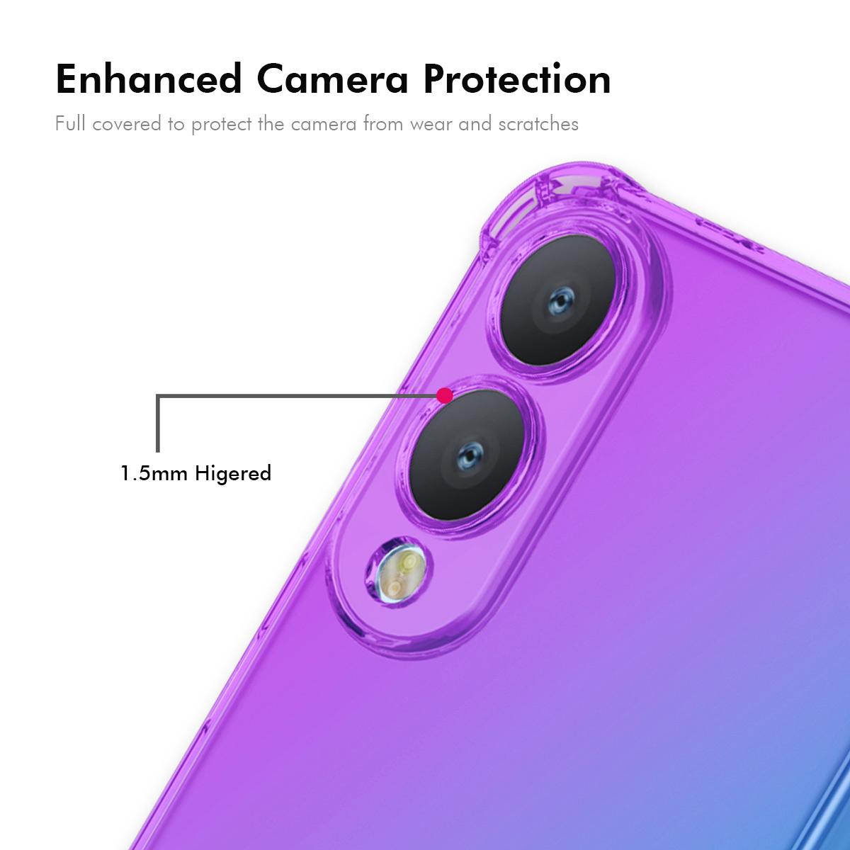 For Samsung Galaxy S25 Edge 5G ENKAY Hat-Prince Gradient Airbag TPU Phone Case(Purple Gold)