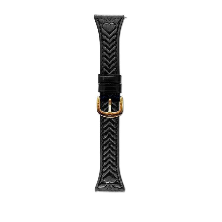 Heart-Shaped Embossed 22mm Leather Watch Band, For Amazfit Bip 5 / GTR 4