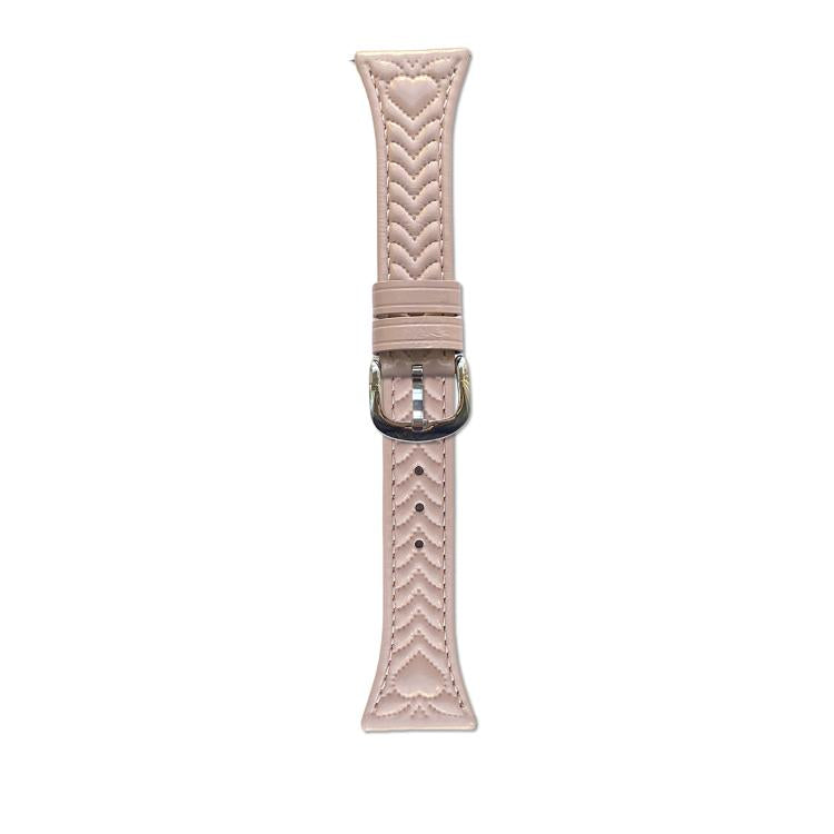 Heart-Shaped Embossed 22mm Leather Watch Band, For Amazfit Bip 5 / GTR 4