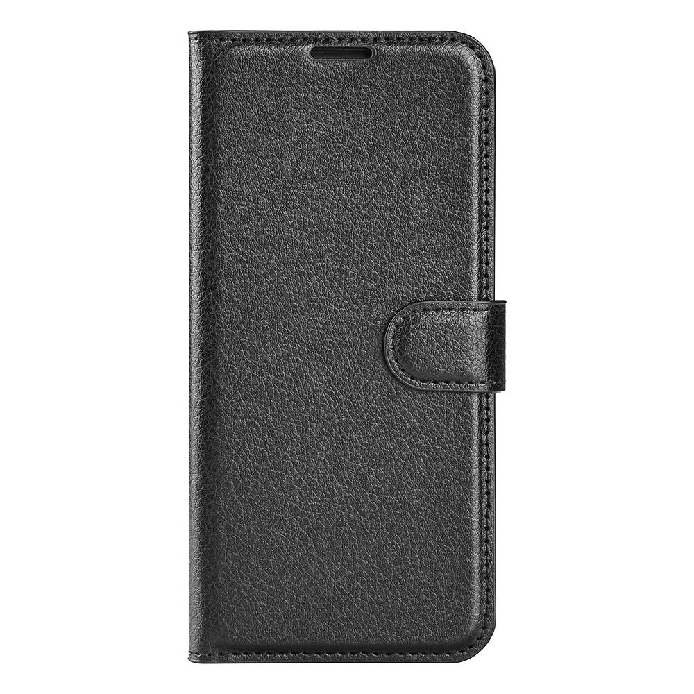 For Samsung Galaxy S25 Edge 5G Litchi Texture Horizontal Flip Leather Phone Case with Holder(Black)