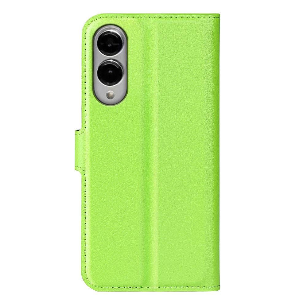For Samsung Galaxy S25 Edge 5G Litchi Texture Horizontal Flip Leather Phone Case with Holder(Green)