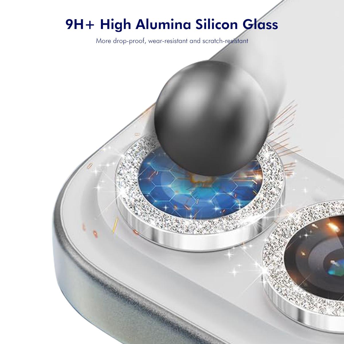 For Samsung Galaxy S25 Edge 5G ENKAY Hat-Prince 9H Rear Camera Lens Glitter Aluminium Alloy Tempered Glass Film(Black)