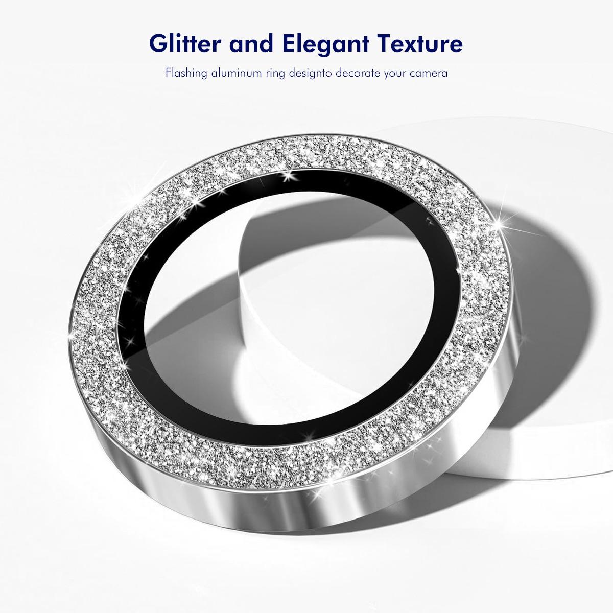 For Samsung Galaxy S25 Edge 5G ENKAY Hat-Prince 9H Rear Camera Lens Glitter Aluminium Alloy Tempered Glass Film(Silver)