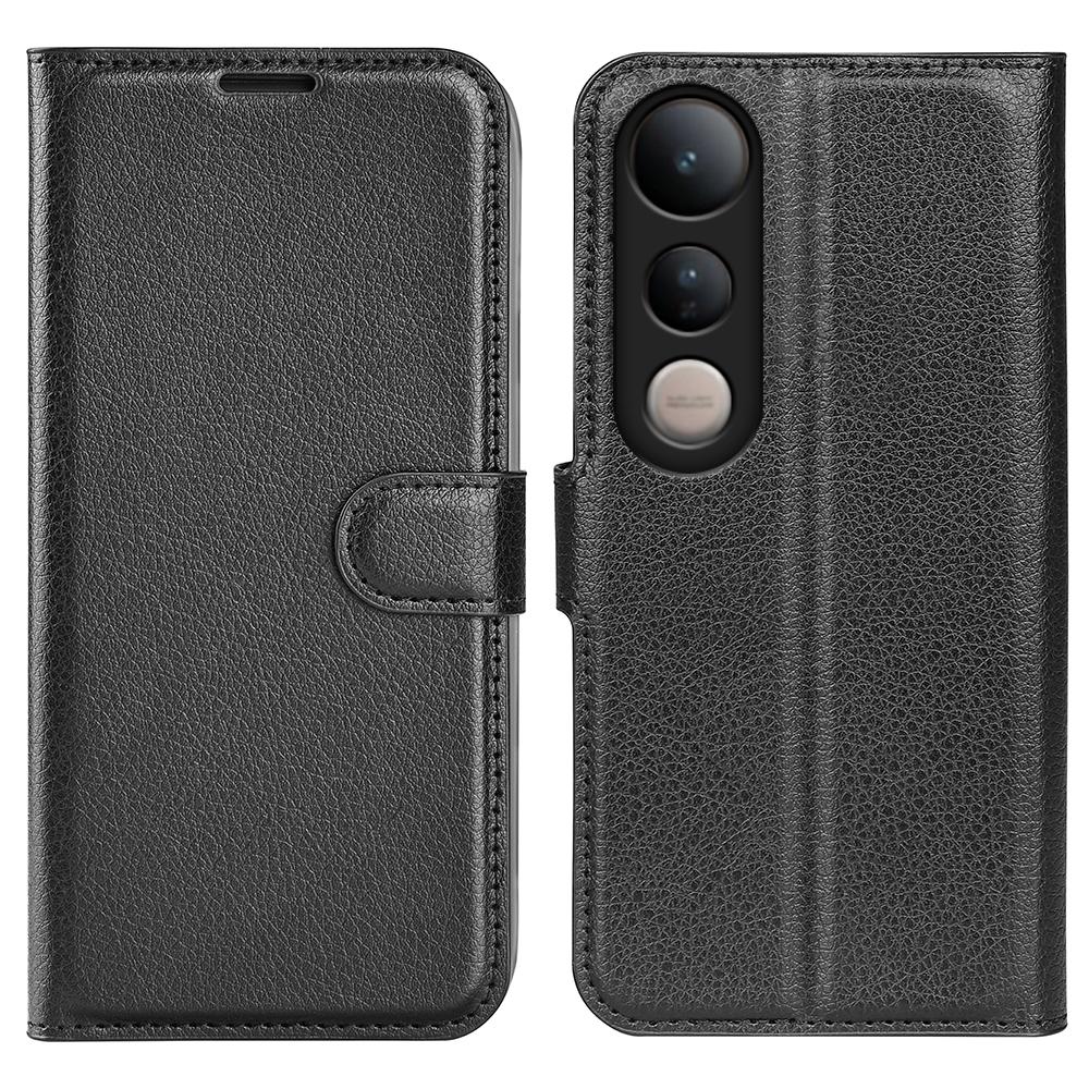 For vivo V50 Lite 5G Litchi Texture Horizontal Flip Leather Phone Case with Holder(Black)