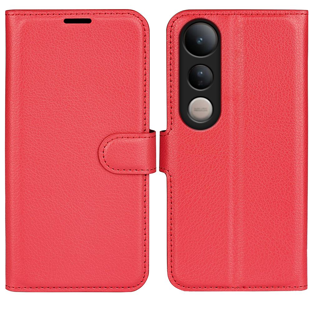 For vivo V50 Lite 5G Litchi Texture Horizontal Flip Leather Phone Case with Holder(Red)