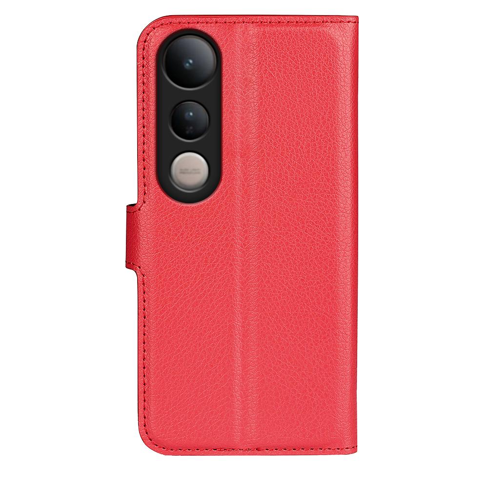 For vivo V50 Lite 5G Litchi Texture Horizontal Flip Leather Phone Case with Holder(Red)