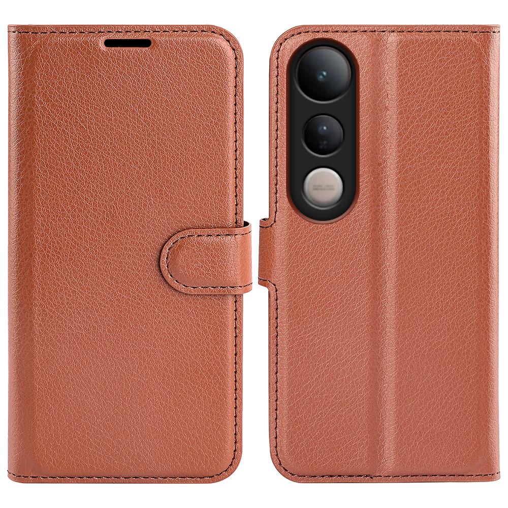For vivo V50 Lite 5G Litchi Texture Horizontal Flip Leather Phone Case with Holder(Brown)