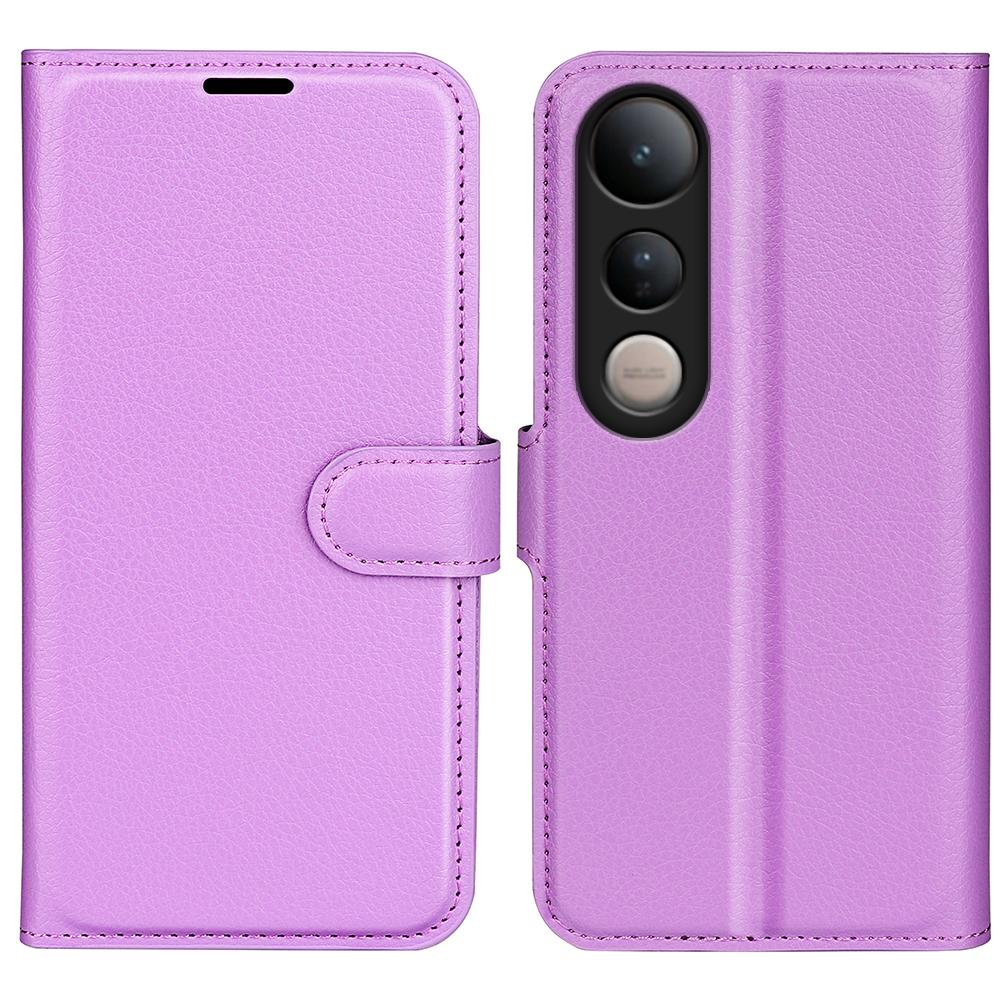 For vivo V50 Lite 5G Litchi Texture Horizontal Flip Leather Phone Case with Holder(Purple)