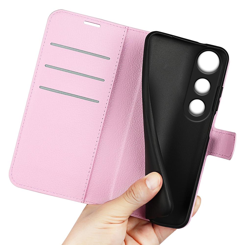 For vivo V50 Lite 5G Litchi Texture Horizontal Flip Leather Phone Case with Holder(Pink)