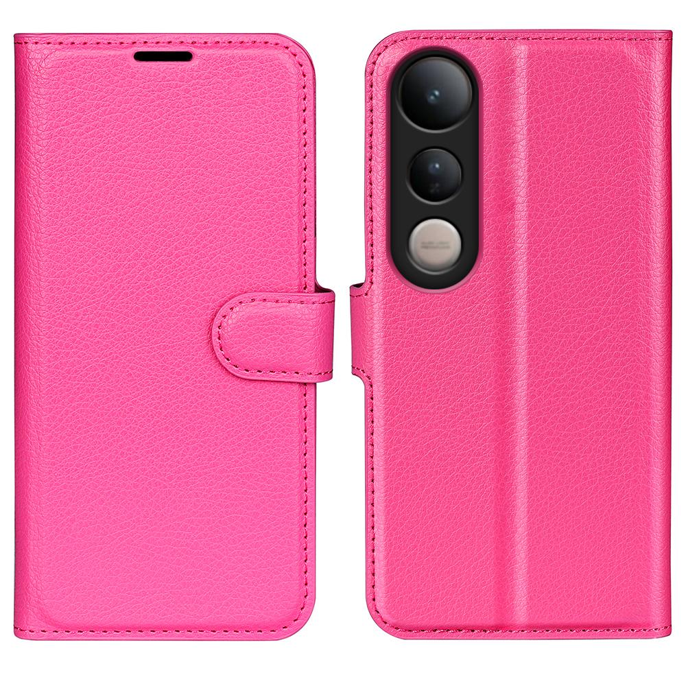 For vivo V50 Lite 5G Litchi Texture Horizontal Flip Leather Phone Case with Holder(Rose Red)