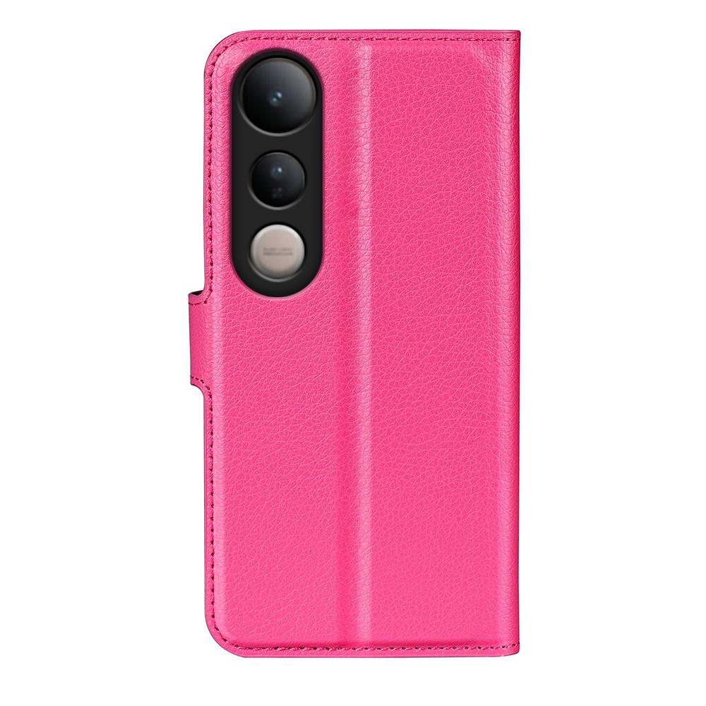 For vivo V50 Lite 5G Litchi Texture Horizontal Flip Leather Phone Case with Holder(Rose Red)