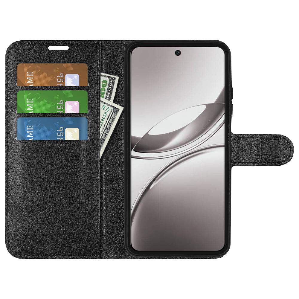 For vivo V50 Global Litchi Texture Horizontal Flip Leather Phone Case with Holder(Black)
